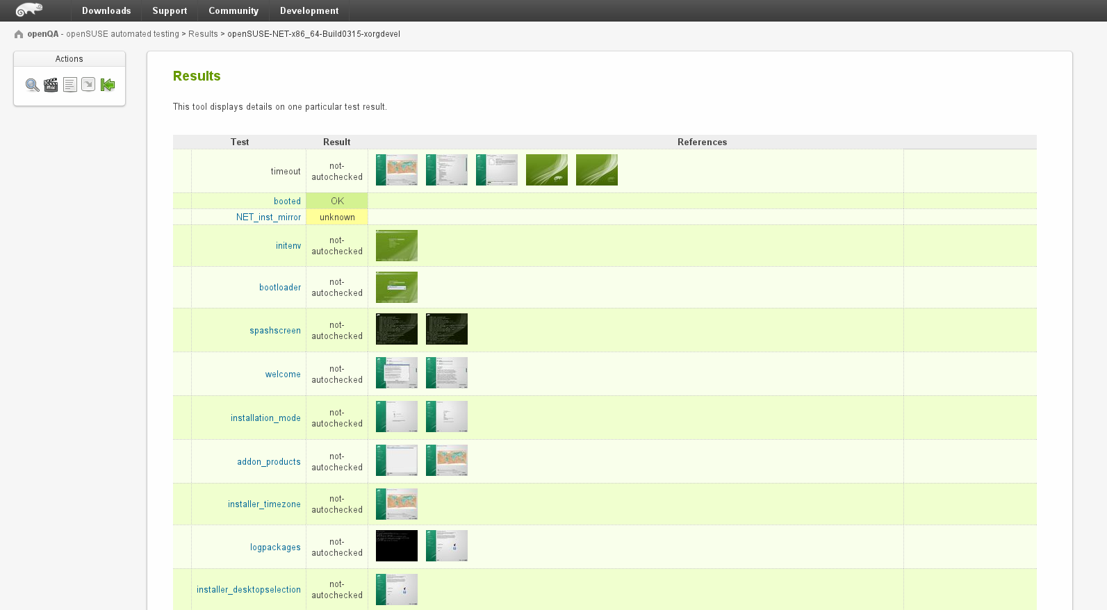 openQA test details