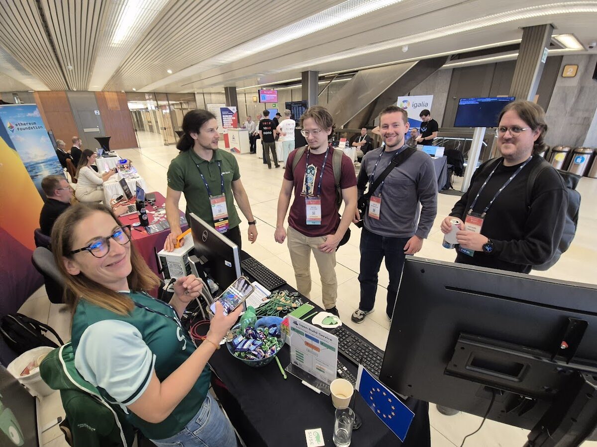 The openSUSE booth at Open Source Summit Europe 2026